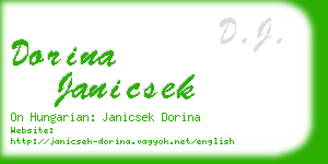 dorina janicsek business card
